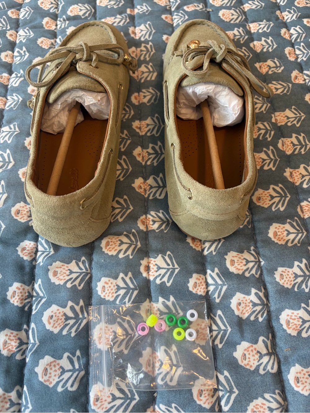Madewell Jamie Boat Shoe Pale Fatigue Leather Size 9 NWOB Sold Out - Picture 6 of 8